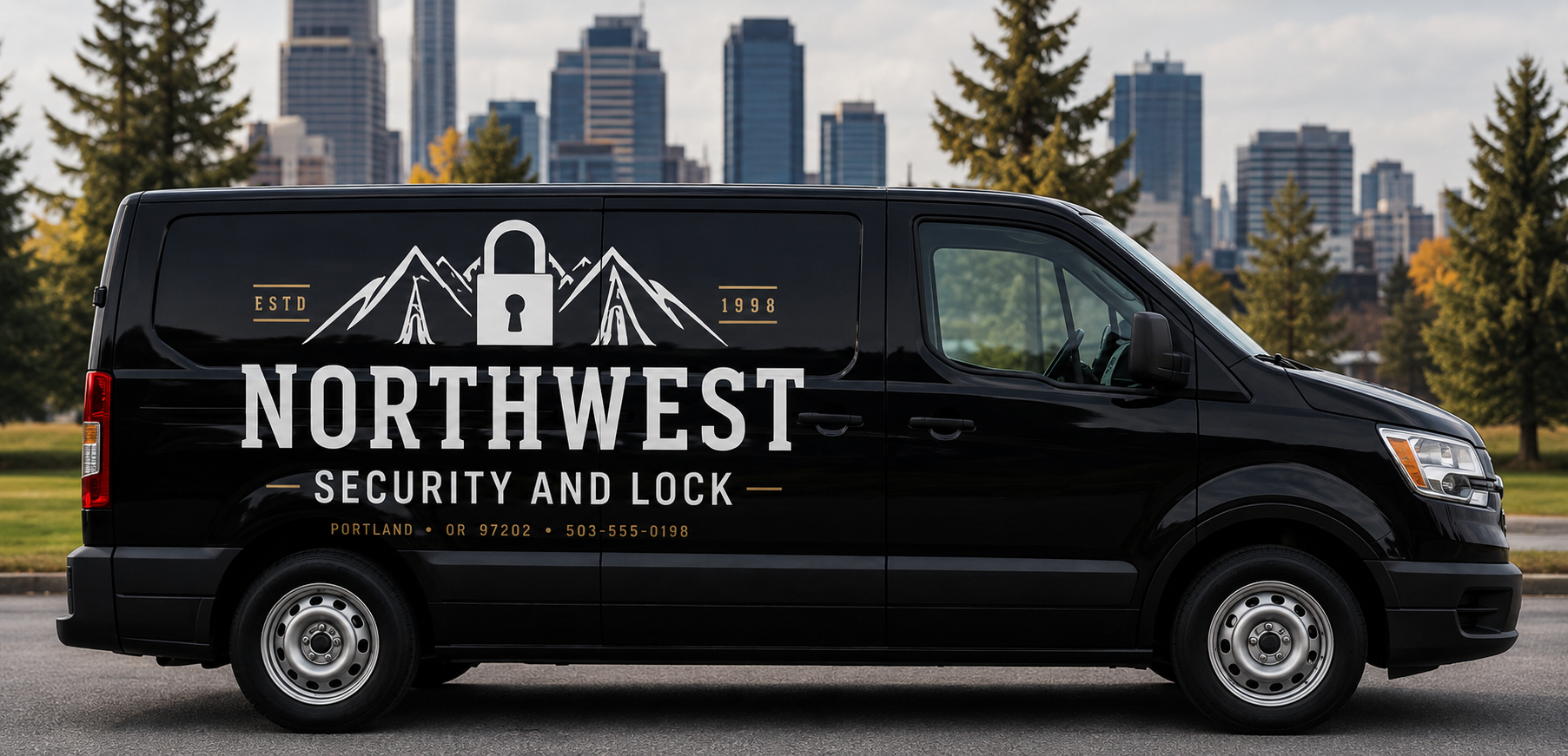 Northwest Security & Lock service van